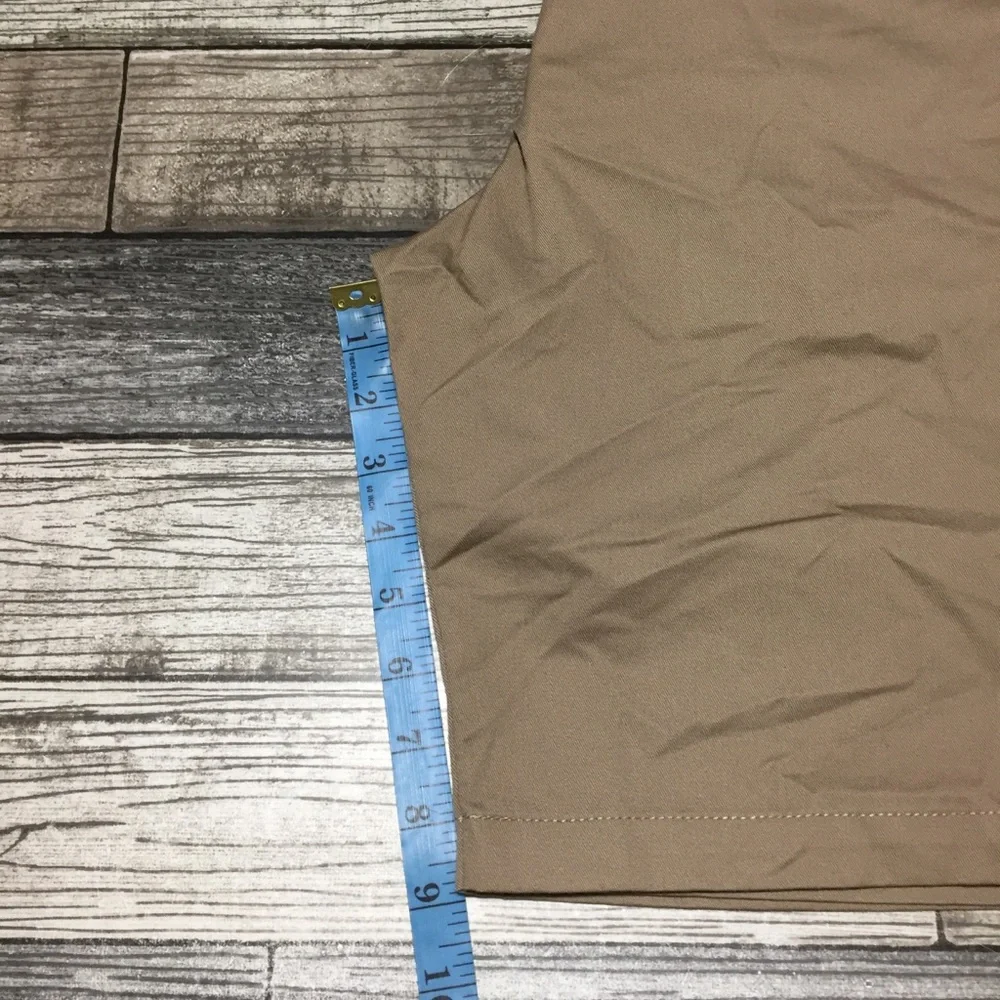 Volcom Chino Shorts Youth 28 Beige Tan (Inseam 9) Casual Flat Front